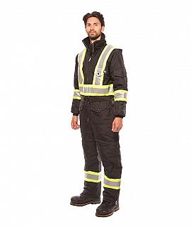 SOUTE-1-PIECE-SN444CL3-BANDE-REFLECHISSANTE-4-POUCES-HOMME-NYLON-NOIR-COTE
