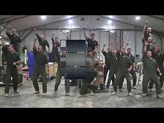 Swedish Marines making parody of Grease lightning in Afghanistan