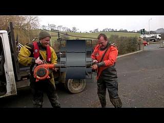 Work can be fun with a leaf blower and a dry suit.!