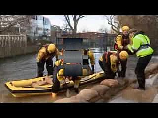 Army & Fire Service Flood Workers in Drysuits