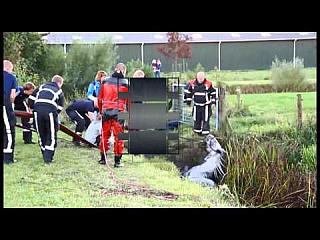 Black and Red Viking Drysuit Bum and Half Suited in Horse Rescue