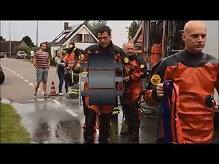 Three Black & Red Viking Drysuits in Search and Rescue