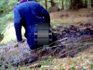 Mudding in Blue suit