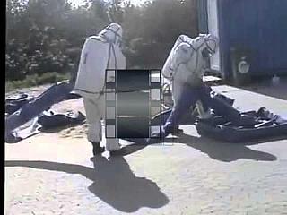 White Hazmat Suits Recondensing Set with Blue Seams