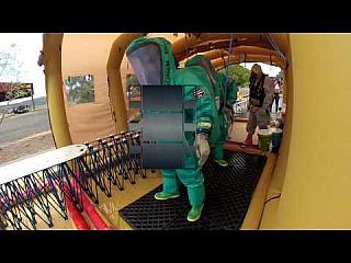 Hazmat Suits Level A PPE Decon Very inflated Green Suits