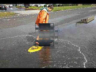Urban skimboarding in grundens