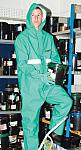 Green PVC coverall