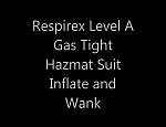 Respirex Level A Gas Tight Chemical Hazmat Suit Inflate Wank