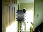 Tyvek suit and full face mask