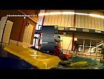 Black and Red Viking Drysuit Divers Suit up and Train in Pool