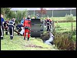 Black and Red Viking Drysuit Bum and Half Suited in Horse Rescue