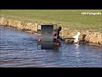 Hot Black and Red Viking Rubber Drysuit Firemen in Swan Rescue