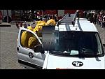 Czech Fireman in Yellow Hazmat Suits at Fire Display