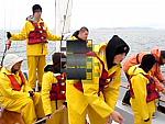 Ballard Maritime Academy students sailing Carlyn