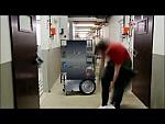 Hot Young Lad in one piece Waterproof Suit Spraying